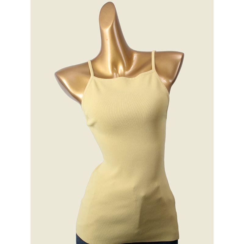 Fashion Style Stylish Mid-Length Camisole Sexy Narrow Shoulder Ice Silk Knitting Base Export Tops