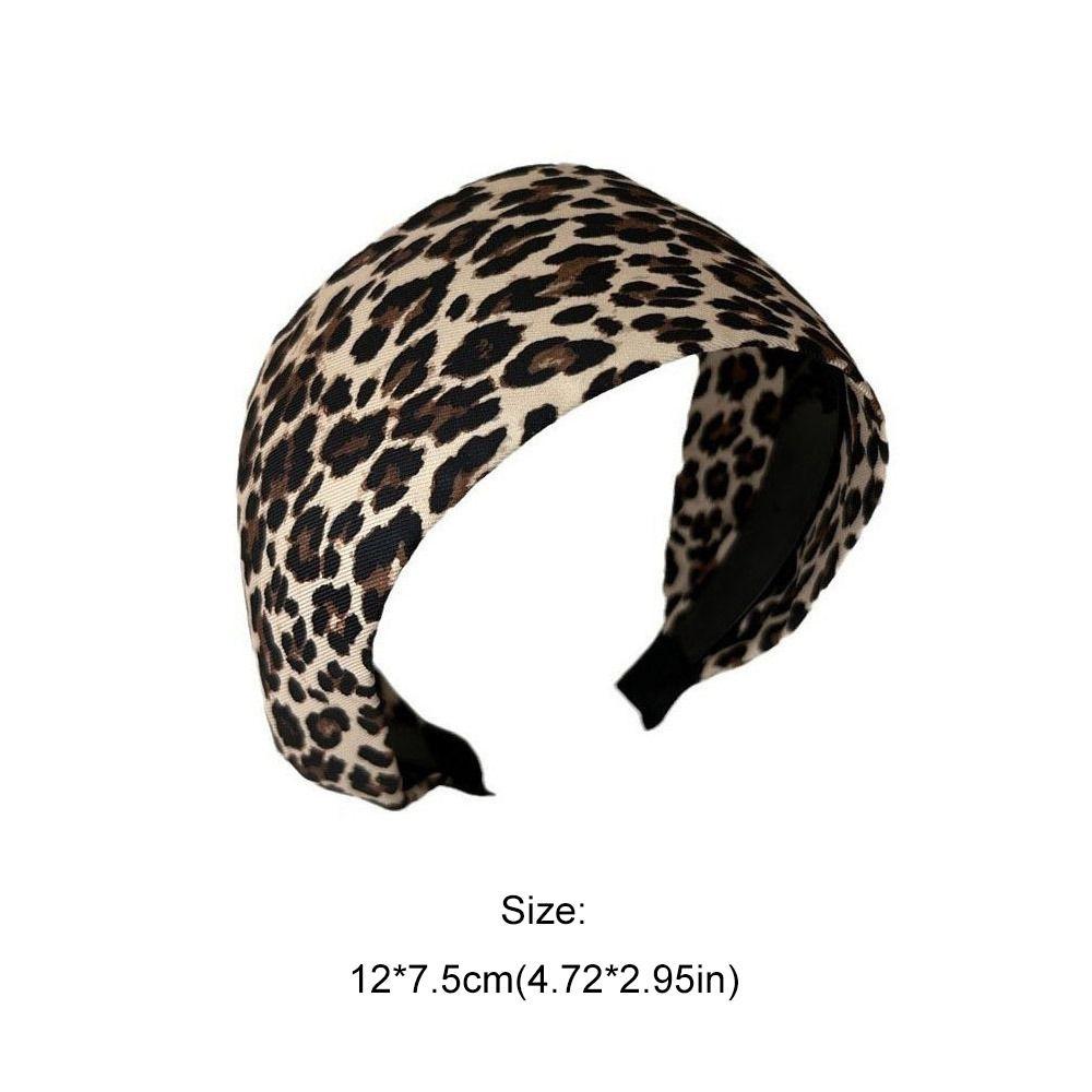 Retro Korean Wide Headband Temperament Elegant Leopard Hairband Face Wash Y2k Women Hair Hoop Hair Accessories