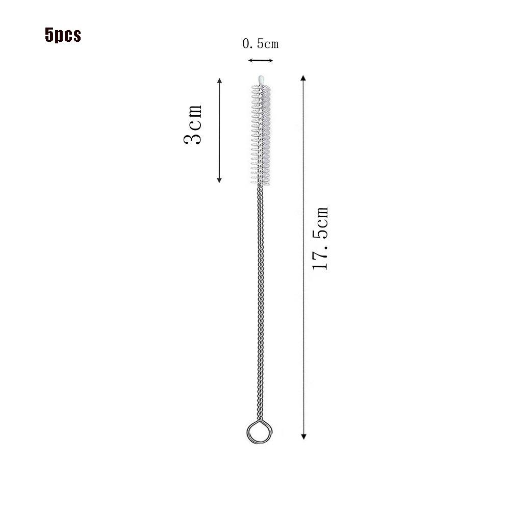 5pcs Stainless Steel Handle Straw Bottle Cleaning Brushes Bottle Cleaning Brush For Straw Bottles 1