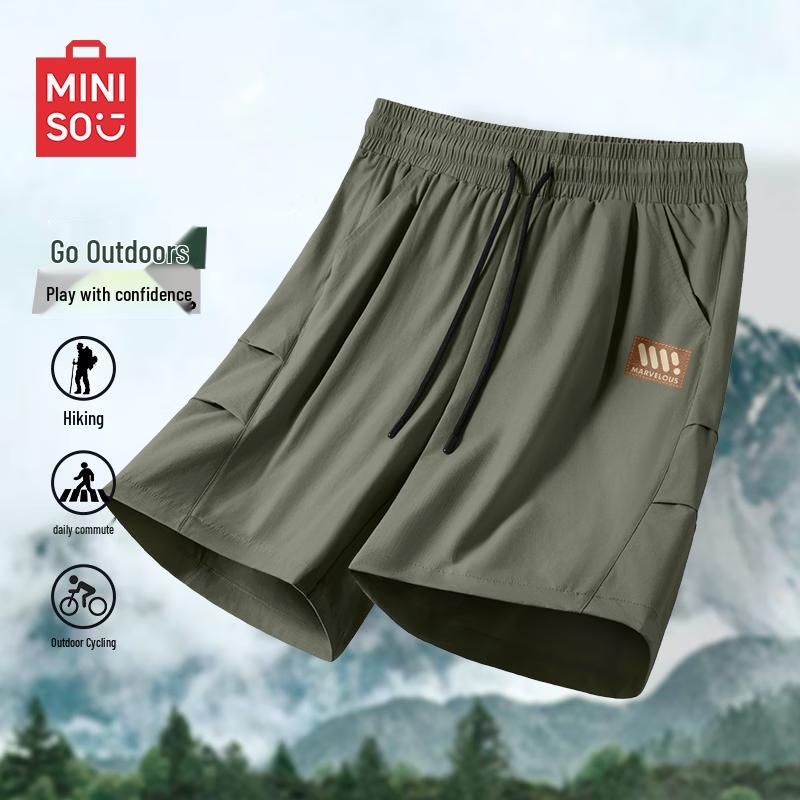 MINISO Men s Summer Quick-Dry Cargo Shorts L