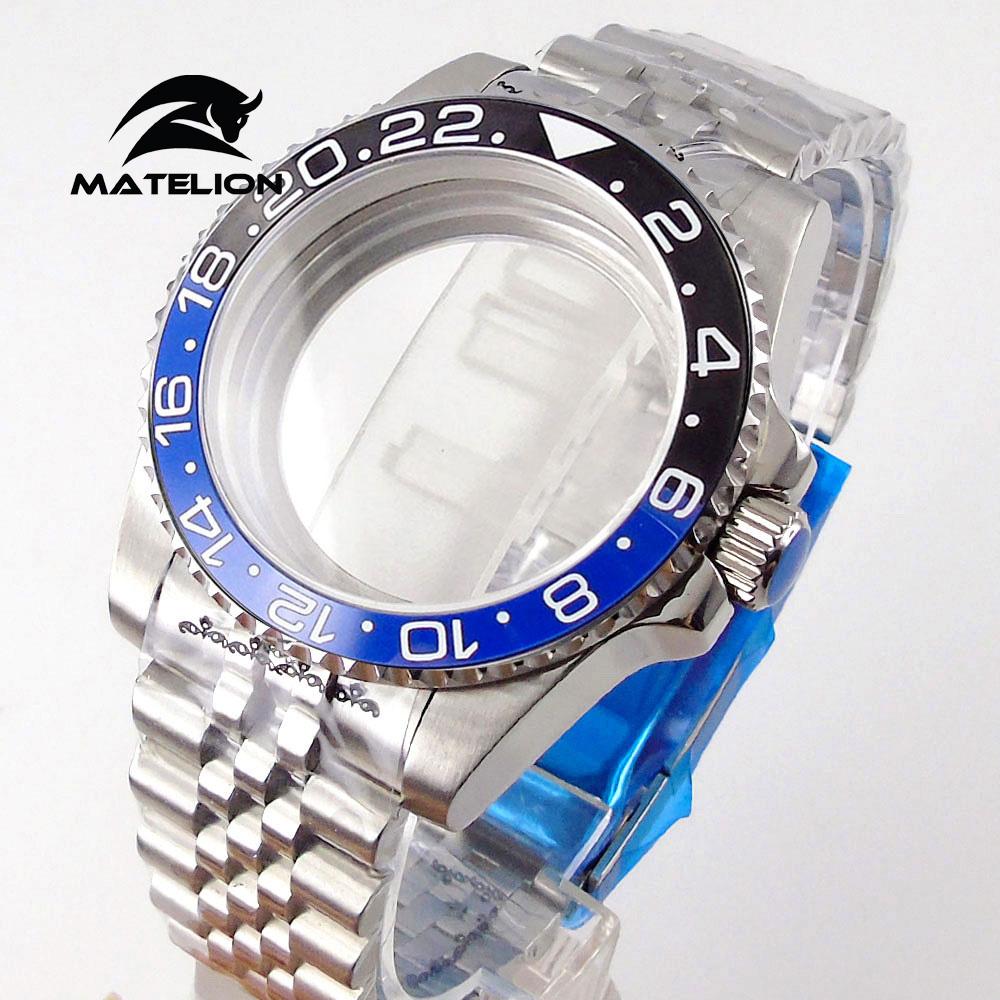 Matelion 200M Diving Case 40mm Fit NH35 NH36 NH34 GMT ETA 2824 PT5000 Watch Case Jubilee Bracelet Sapphire Glass Slide Buckle