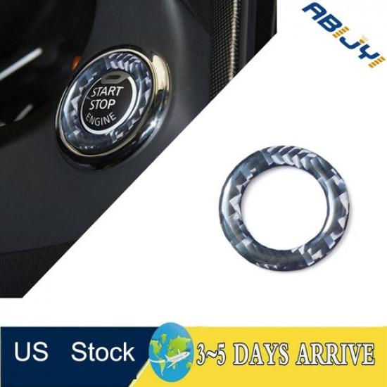 Carbon Fiber Interior Lighter Switch Button Ring Trim For Infiniti Q50 Q60