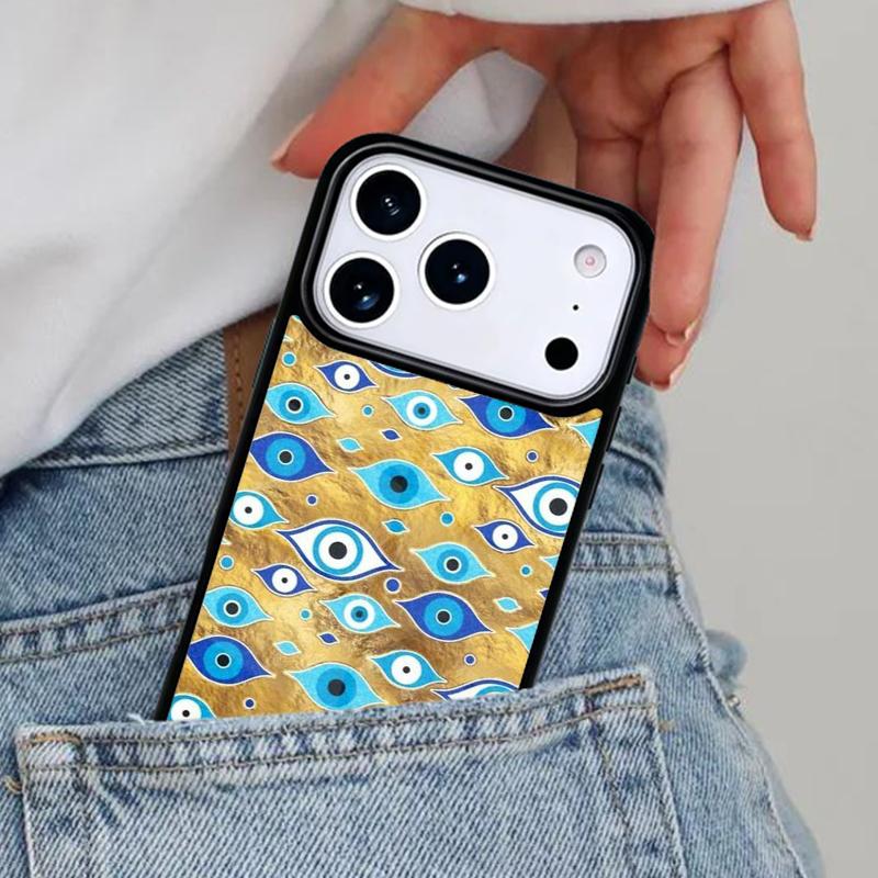Evil Eye soft Phone Case for iPhone 16e 15 14 13 12 17 Pro Max Plus Air 17pro Cover Coque