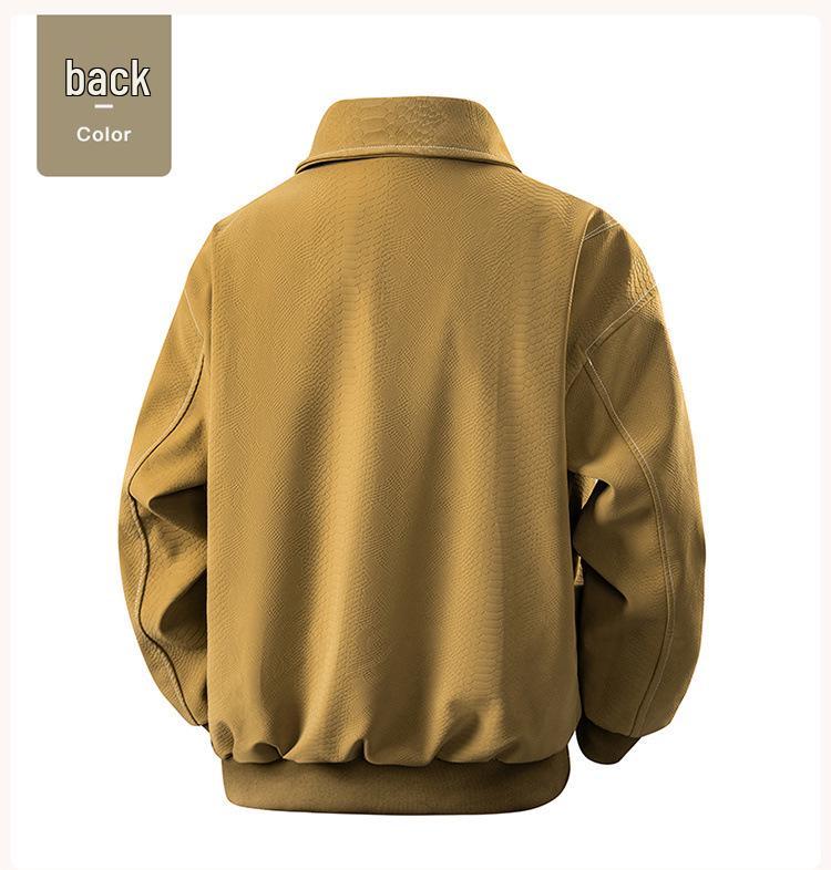 Men's Trendy Plus Velvet Cotton Jacket - Autumn/Winter Japanese Style Leather Jacket