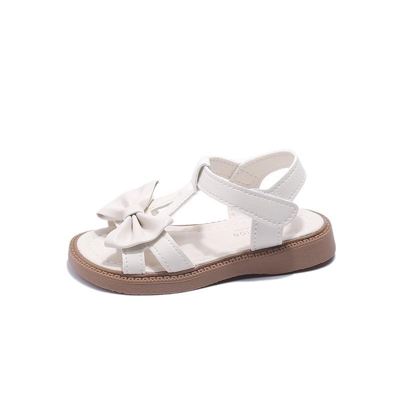Summer new style girls' sandals, bow shoes for little girls, fashionable princess shoes for baby girls, Korean-style soft sole single shoes