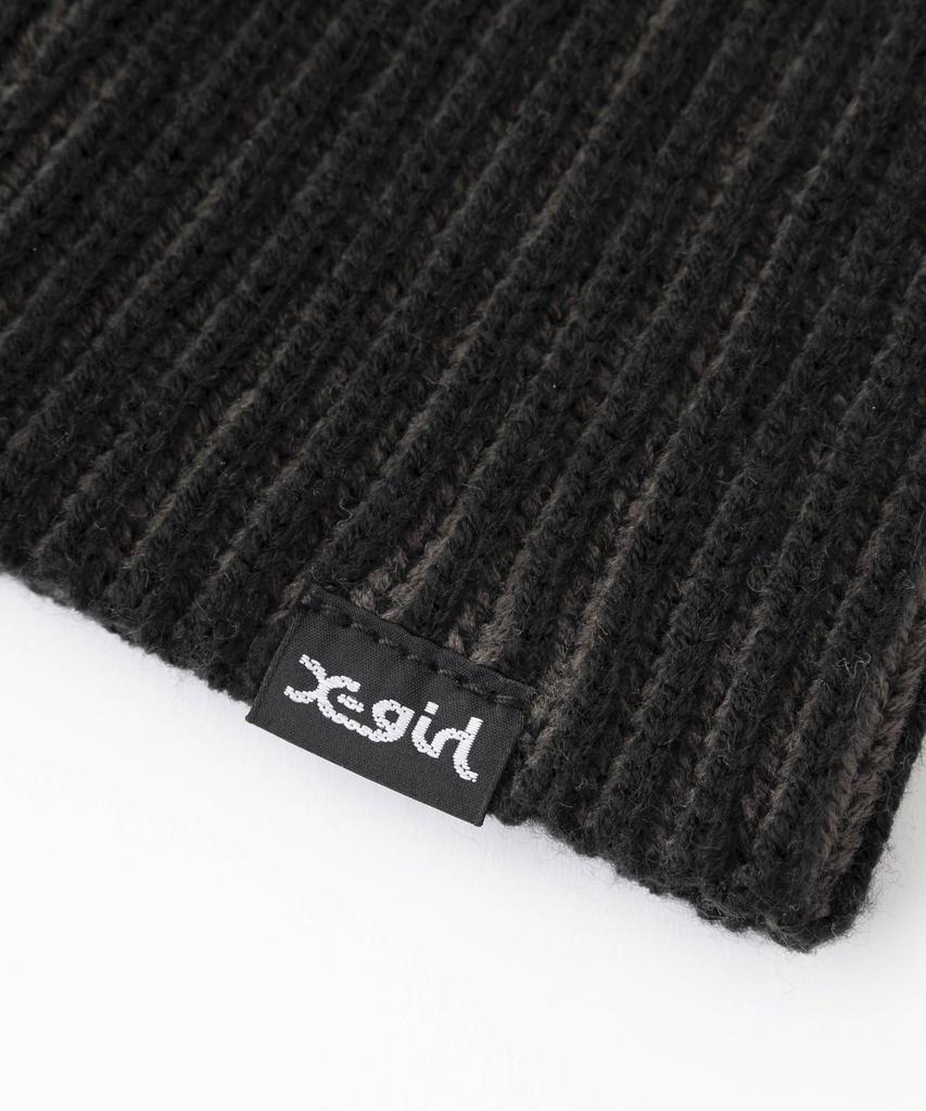 BICOLOR BEANIE BLACK [X Girl] Women's