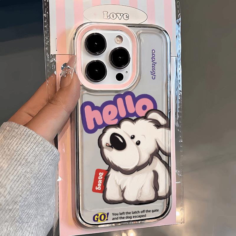 Hello Puppy Phone Case for iPhone 16 Pro/14/13/12, SE, Apple XR/XS Max/7/8 Plus
