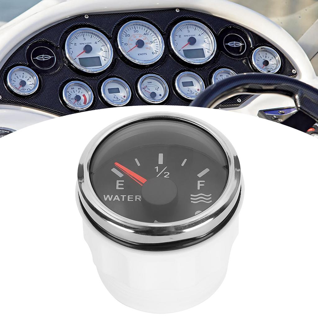 52mm2in Water Level Gauges 9?32V DC Smart Alarm for Marine Boat RV 0?190ohm European Sensor