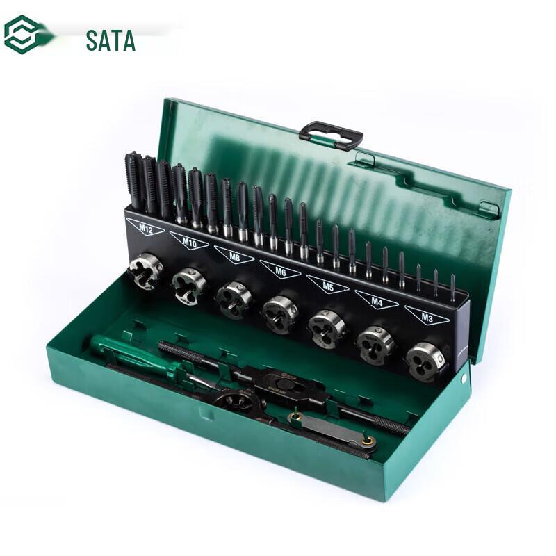 SATA 32-Piece High-Speed Steel Tap and Die Set 32-piece Set