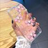 Pink Bows with Heart Center lucency Phone Case for IPhone 14 15 16 13 12 11 17 Pro Max 12 13 Mini Soft Cover