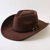 Popular European and American Classic Suede Western Cowboy Hats, Men's and Women's Retro Fashion Cowboy Hats