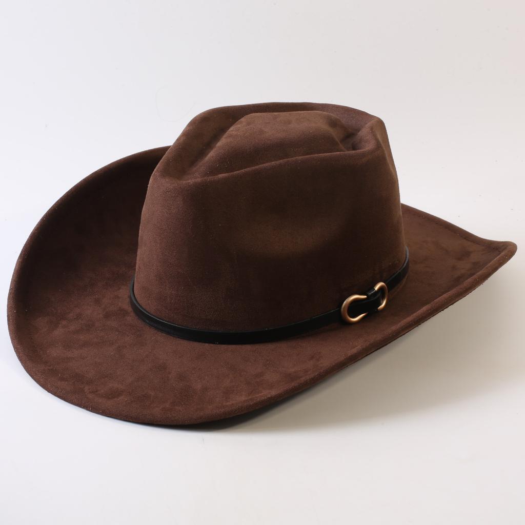 Popular European and American Classic Suede Western Cowboy Hats, Men's and Women's Retro Fashion Cowboy Hats