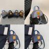 Modern Youth Girl Pu Denim Crossbody Bag With Lipstick Decor For Daily Use