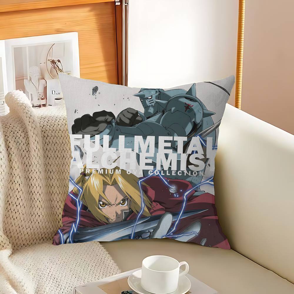 Anime Fullmetal Alchemist Cushion Cover Pillowcase Upholstery Sofa Throw Pillow Home Decor Pillowcas