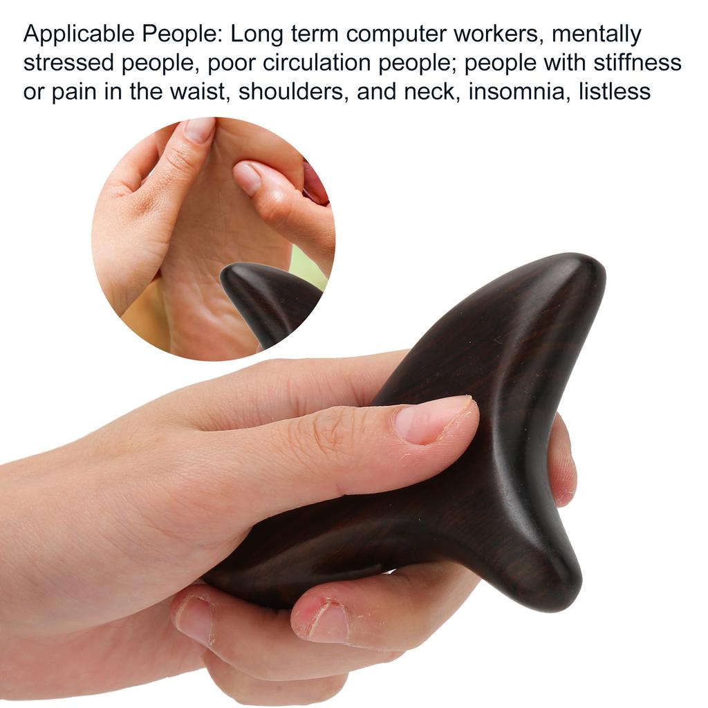 Scraping Board Wooden Foot Gua Sha Massage Board for Acupuncture Massage Pressing