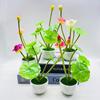Nelumbo Fake Sp Potted Plant With Plastic Pot For Home Decor And Display Office