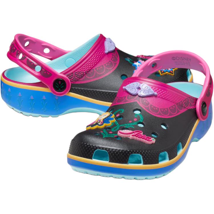 Crocs Classic Clog Fashionable Comfortable Non-Slip Durable Low-Top Sandals Kids Sandals Blue Black Purple 210505-90H