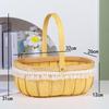 Imitation Rattan Handheld Flower & Snack Basket - Creative Gift & Storage Solution