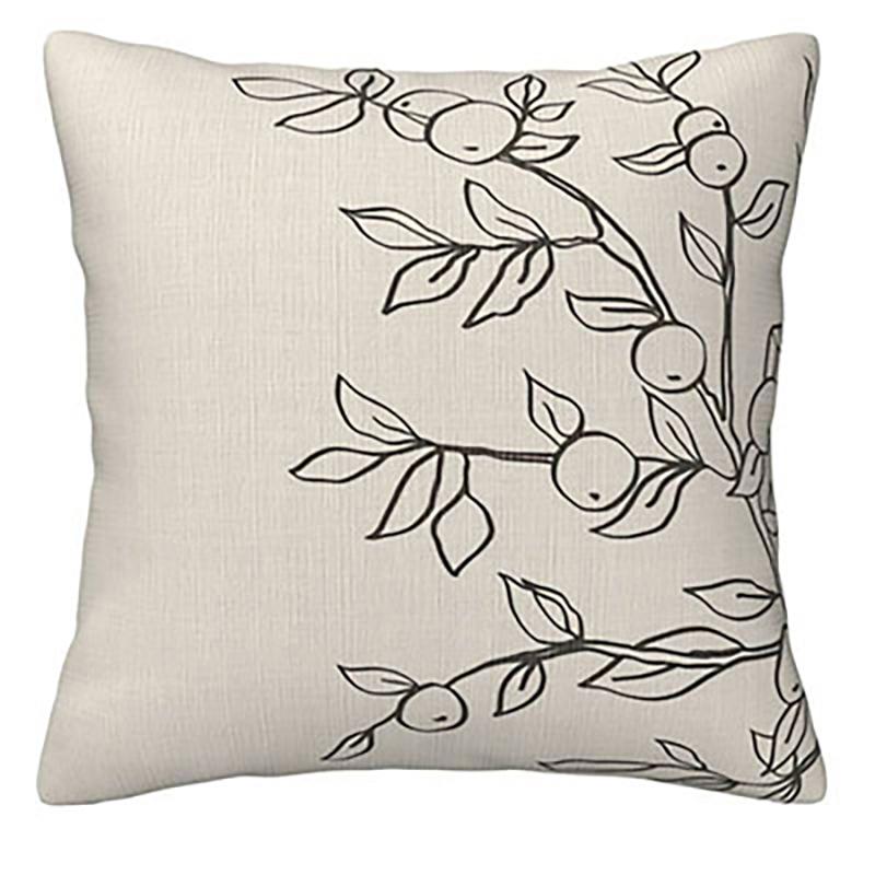 Minimalist Botanical Throw Pillow Covers, Line Art Plant Print Cushion Cases for Home Decor