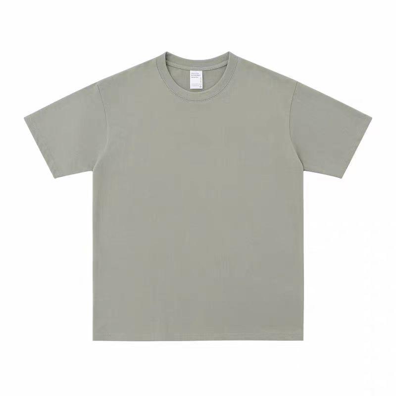 500g Combed Cotton Unisex Solid Color Short Sleeve T-Shirt
