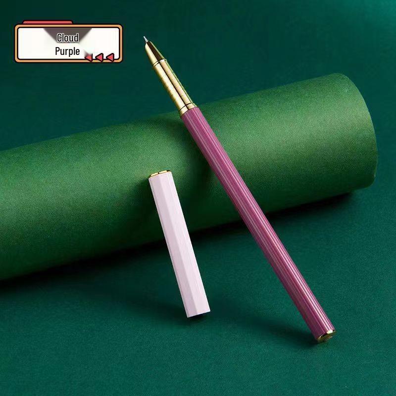 Children's Fine Nib Fountain Pen Set with Engravable Option, Includes Replaceable Ink Cartridges for Student Calligraphy Practice.