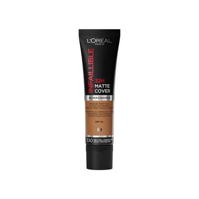 Foundation - L'Oreal - Infallible Mat 330 - High Coverage - Matte Finish - SPF 25