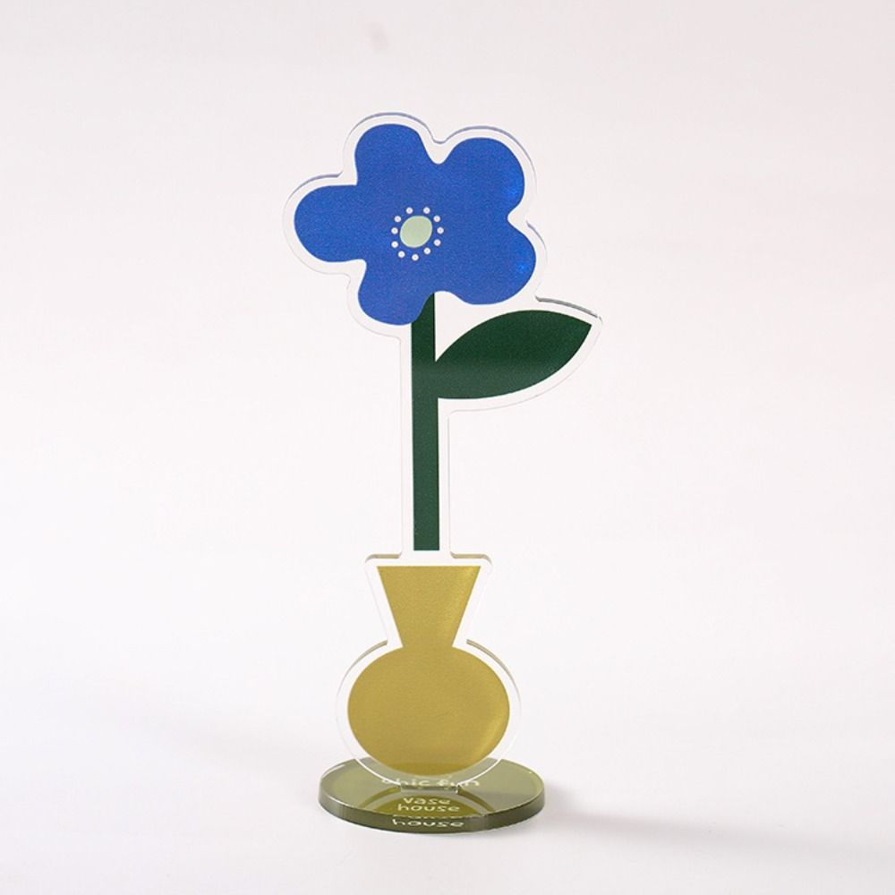 Memo Holder Acrylic Flower Card Holder Flower Shaped Flower Desk Paper Clip  Postcard Holder