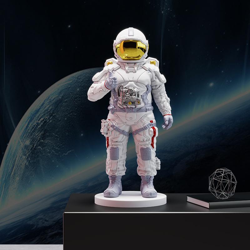 Astronaut Space Man Statue Resin Art Sculpture Luxury Home Living Room Office Figure Desktop model Statue 9.43 in