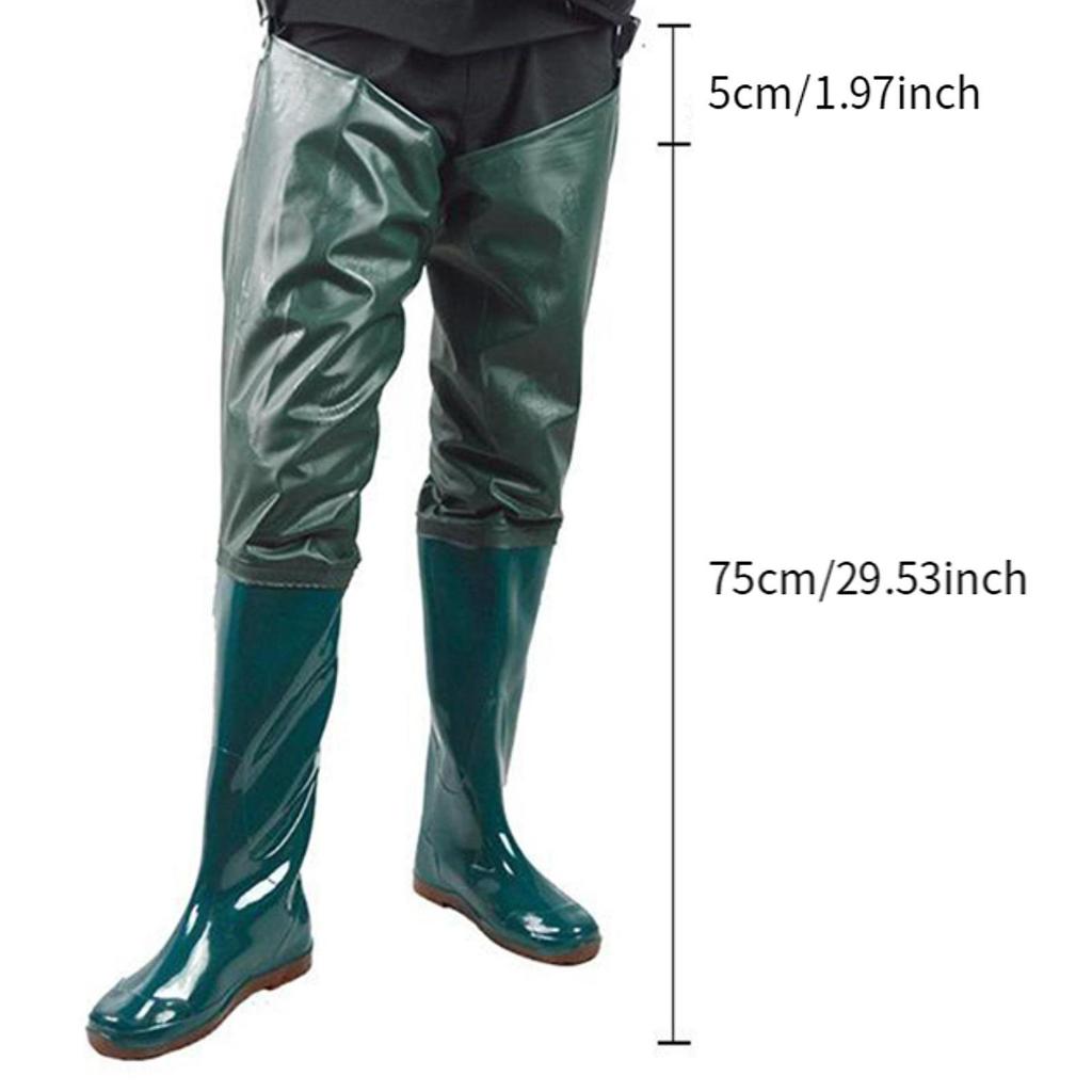 Deluxe Fishing Hip Water Women's Wading Pants with Boots Breathable Stockings