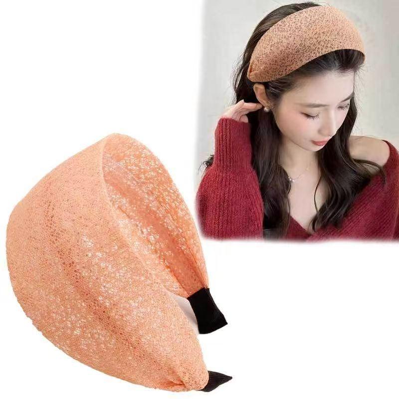 

Жіноча літня нековзка широка пов язка на голову з зубцями - Біла