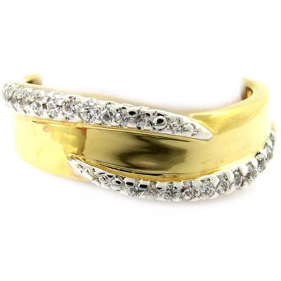 2 Tone 'Goddess' Gold Plated Ring