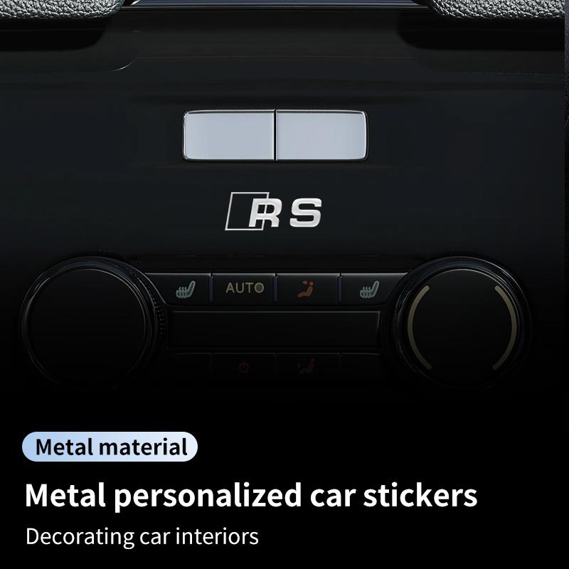 3D Metall Auto Emblem Buchstabe Dekorative Aufkleber Abzeichen Decal Für Audi Sport RS S Line QRS5 RS6 RS7 S7 S8 S5 S6 S7 QS5 Q5 Q7 Q8 TT