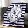 Nautical Save the Date Flannel Blanket Soft Throw Bedspread Marine Theme Gift Blanket for Wedding Home Decor Cozy Bedding