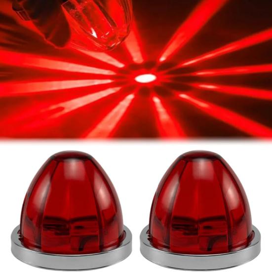 1/2Pcs LED Watermelon Wheel Lamps under Glow Side Lights Enhanced Visibility Safety Semi Truck Trailer Marker Lights