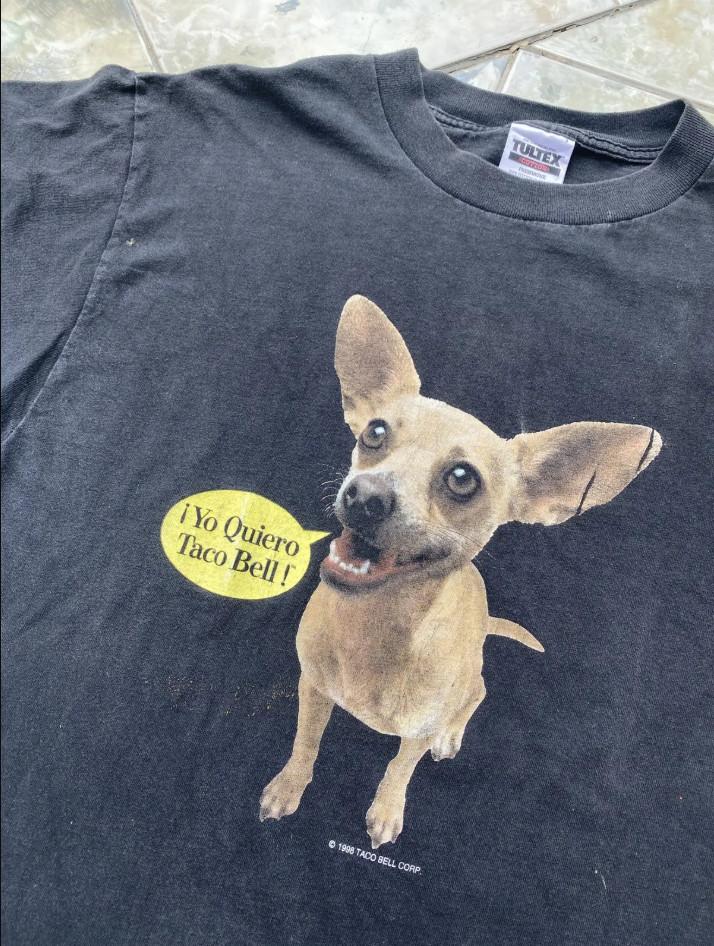 Taco Bell Vintage 1998 Yo Quiero Taco Bell Dog T Shirt Mens Promo Black Y2K XXXXL