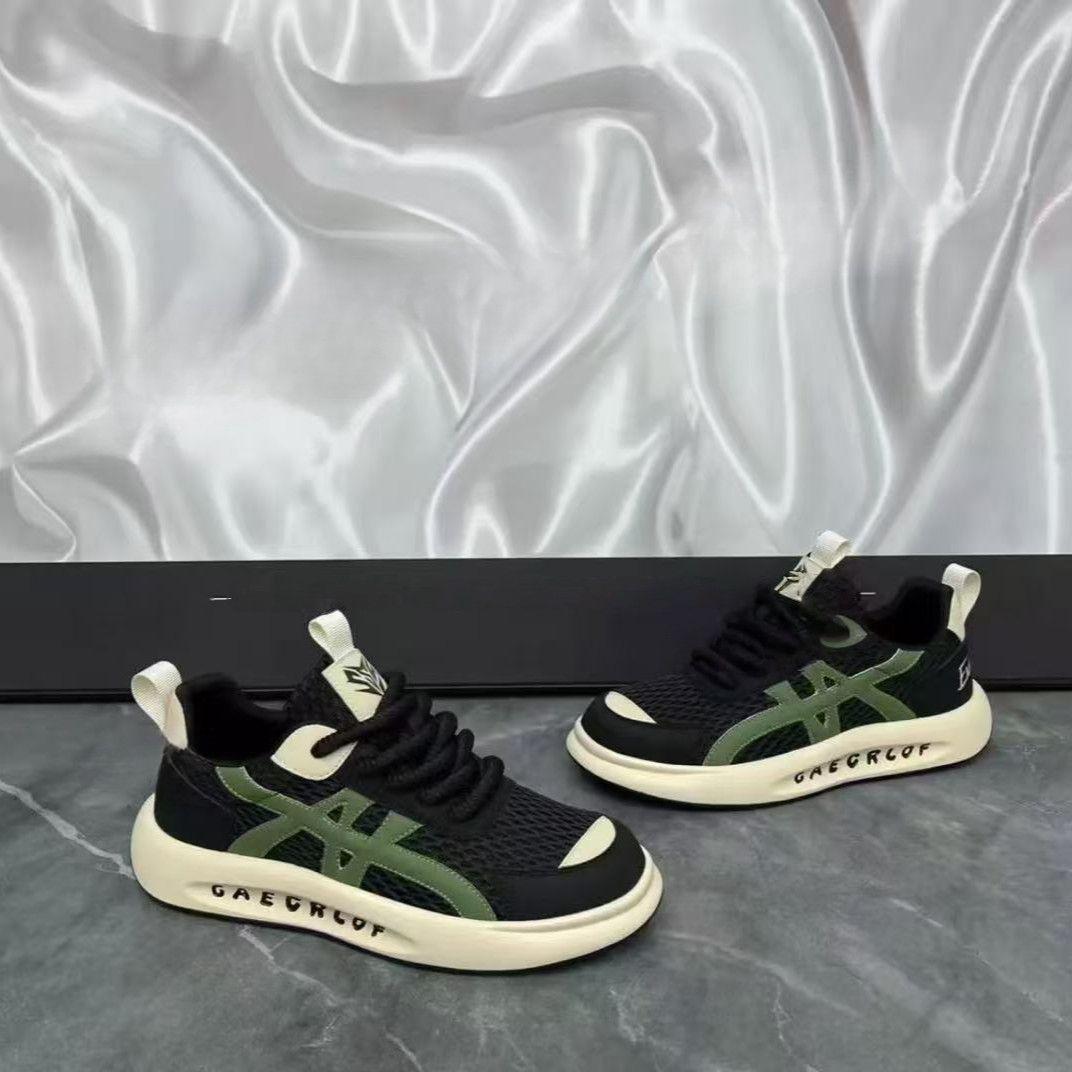 

Men s shoes summer new mesh breathable casual shoes youth lightweight soft-soled black sneakers 44 белый