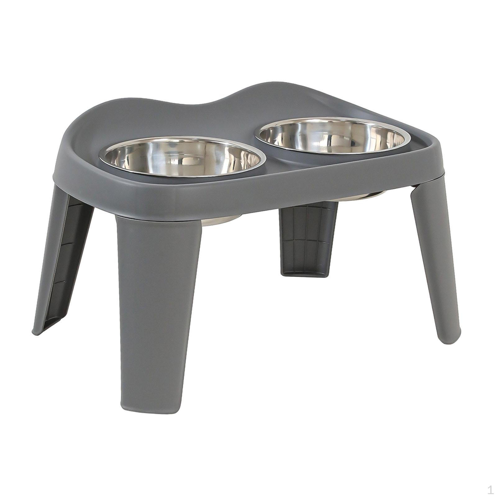 

Миски для кошек, кормушки для домашних животных на возвышении, легкие переносные миски, кормушки на возвышении серый