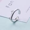 Fashion Women Finger Rings Pet Dog Paw Cat Ears Leaves Open Design Minimalist Ring Wedding Party Adjustable Ring Zircon Gift