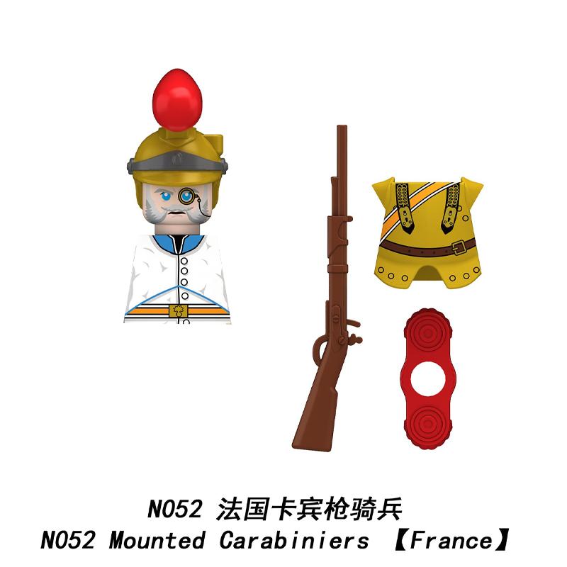 Napoleonic Wars Military Soldiers Building Blocks British France Prussia Cavalry Army Russian Infantry Figures Bricks Kids Toys