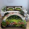 "Garden Floral Firefly Decorative Set" Soft Comfortable Duvet Cover Bedding Set Included 1*Duvet Cover & 2*Pillowcases, gift