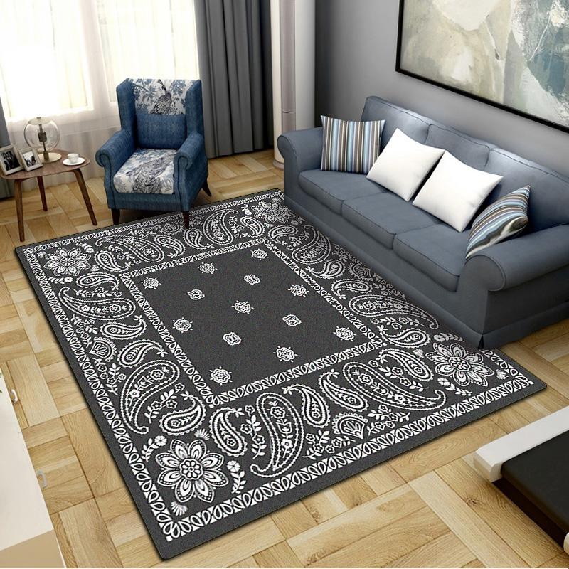 Cowboy Square Scarf Carpet Rug for Living Room Bedroom Home Sofa Decoration,Kids play Non-slip Floor Mat
