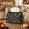 1pc Botanical Typography Tissue Box - Pumpkin Squash Flourish Napkin Storage Box, Suitable for Rolls/Facial Tissues, Multi-Functional Storage Box for 