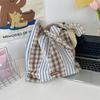 Retro Plaid Splicing Shoulder Bag Largecapacity Commuting Versatile Tote Bag Women's Spring and Summer New Cloth Bag Bag
