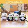 Portachiavi Peluche Panda Super Morbido Carino Peluche Corto Riempito di Cotone PP
