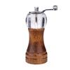 Hand-Cranked Solid Wood & Acrylic Pepper Grinder for Kitchen & Restaurant