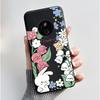 Phone Case For Nokia 125 HMD 110 4G 2024 Casing Luxury Cute Love Rabbit Funny Cartoon Black Matte Soft Silicone Shockproof Cover