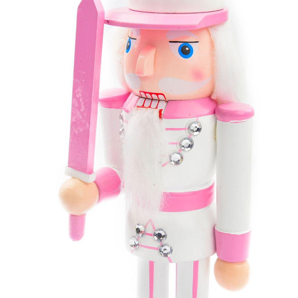25cm Nussknacker Figur 10 Zoll Rosa Statue Nussknacker Soldat Weihnachten Nussknacker Figur Statue für Weihnachtsbaumdeko