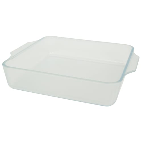 Aderia Cerabake Square Roaster M, Heat-Resistant Glass Gratin Dish, 1400ml, Non-Stick, Microwave and Oven Safe, Ceramic Coating, K-9427