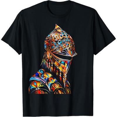 Robot Art Fantasy Colorful Graphic Motif Robot T-Shirt(3)