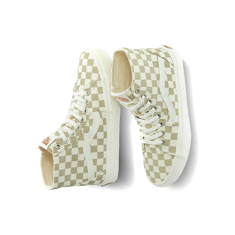 Vans Sk8 Checkerboard Casual High-Top Skate Shoes Unisex Sneakers Milk-Tea VN0A4U169FO